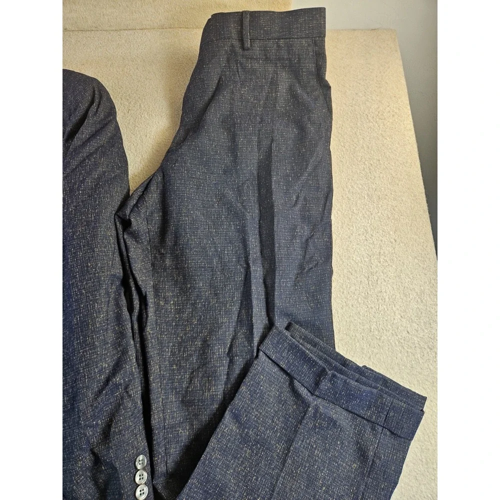 Vitali Men's Denim Blue Suit 44R 38W 2 Piece Blazer Pants Viscose Blend